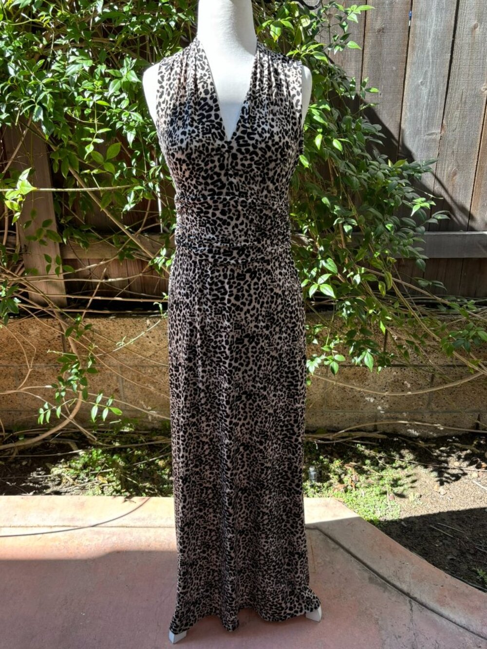 Vince Camuto Leopard Print Ankle-Length Maxi Dress XS